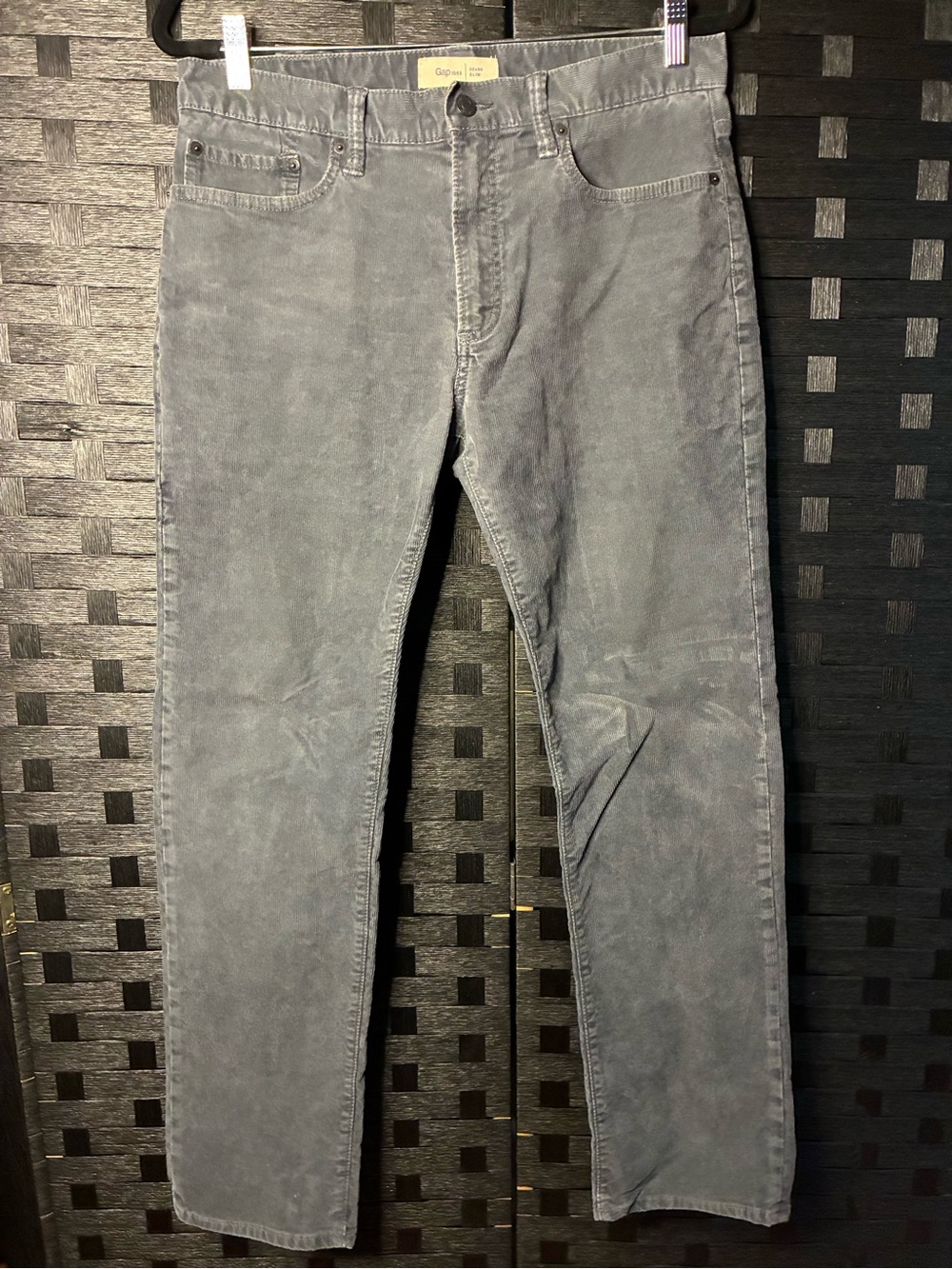 GAP Slim Corduroy Pants in Light Gray